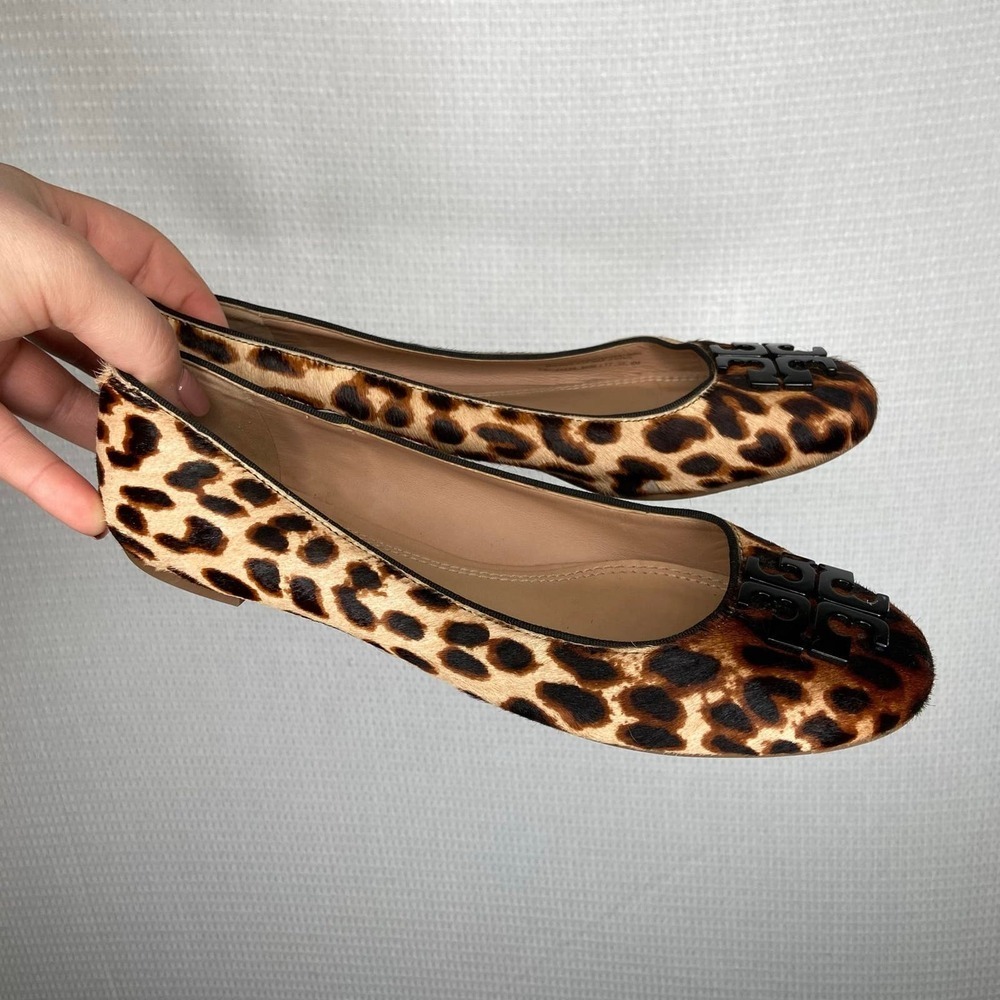 Tory Burch Leopard Print Flats Size 8 - Picture 4 of 8